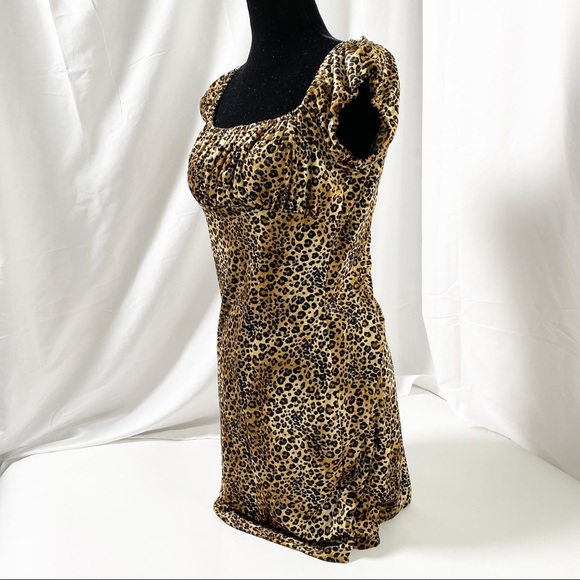Forever21 Leopard Print Dress L - Picture 3 of 10